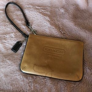 Leather Coach Wristlet